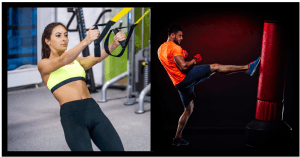 TRX exercises. Kickboxing for weight loss. HIIT circuit. TRX workout beginner. Core stability exercises. Kickboxing training