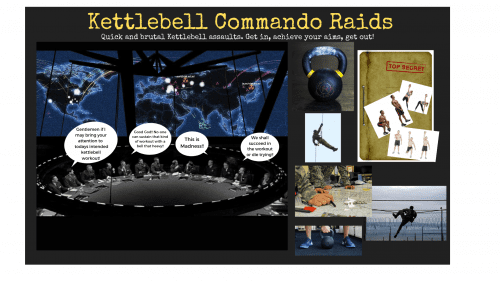 Kettlebell Commando Raids. Categories. Strength, balance and endurance workouts. Fat burners. AMRAP. EMOM. TABATA. Super Soldier Project.