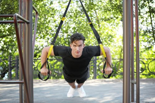 Trx exercise. trx chest. Self discipline. Pushing yourself quotes. Motivation exercise.
