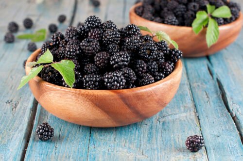 Healthy eating. Nutrition. Blackberries.