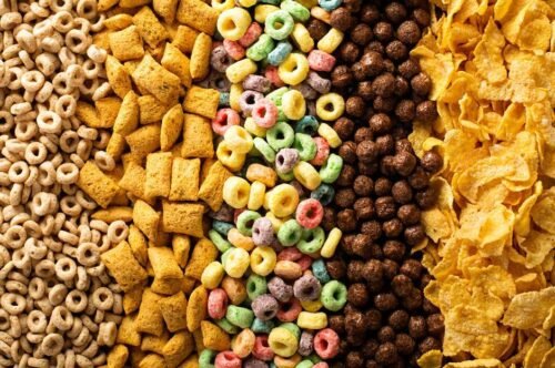 Sugary cereals. Red light foods. Poor diet. Poor nutrition.
