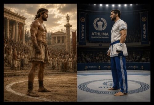 ancient pankration combat sport combining striking and grappling in Greek athletics