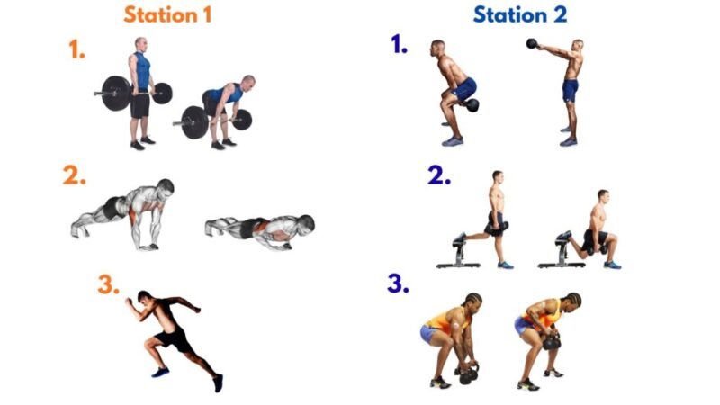 Deadlifts, swings, split squats, carries, shuttles, and cumulative workload circuits with added movement taxes each round.
