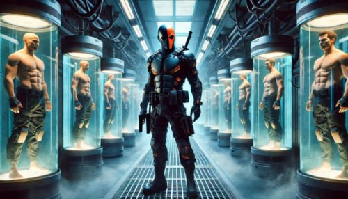 Deathstroke, DC Comics master assassin, symbolising the Deathstroke Workout emphasising power, precision, and work capacity.