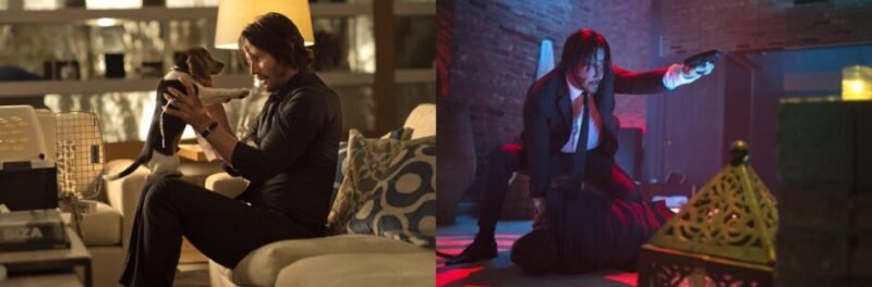 John Wick mourning the loss of his wife and finding comfort in her final gift before embarking on a path of vengeance.