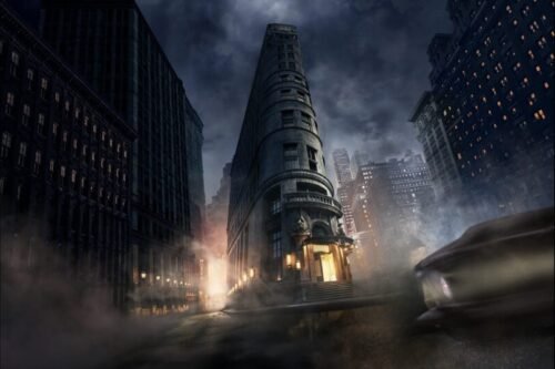 Exterior view of The Continental Hotel, the neutral ground and central hub of the assassin underworld in the John Wick film series.