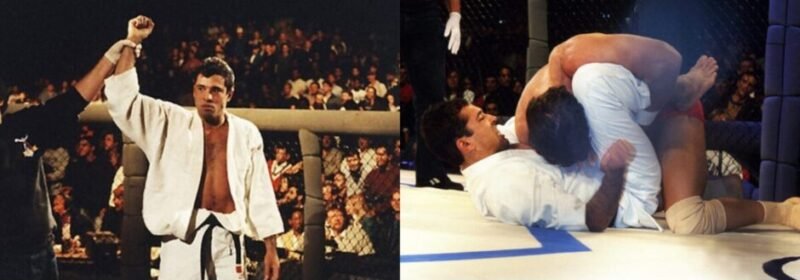 Royce Gracie competing during the inaugural Ultimate Fighting Championship in 1993.