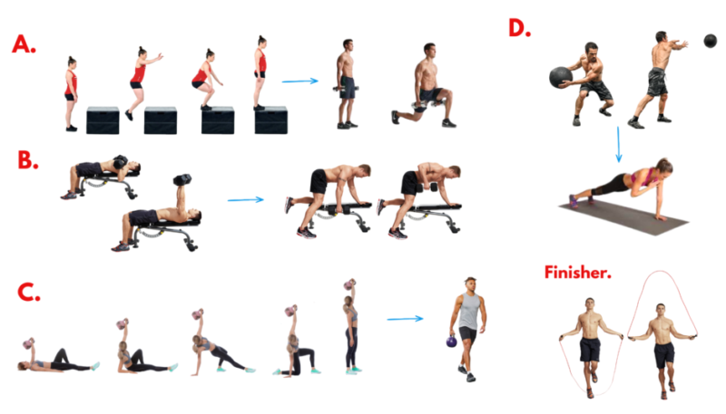 Quiver workout circuit exercise demonstration