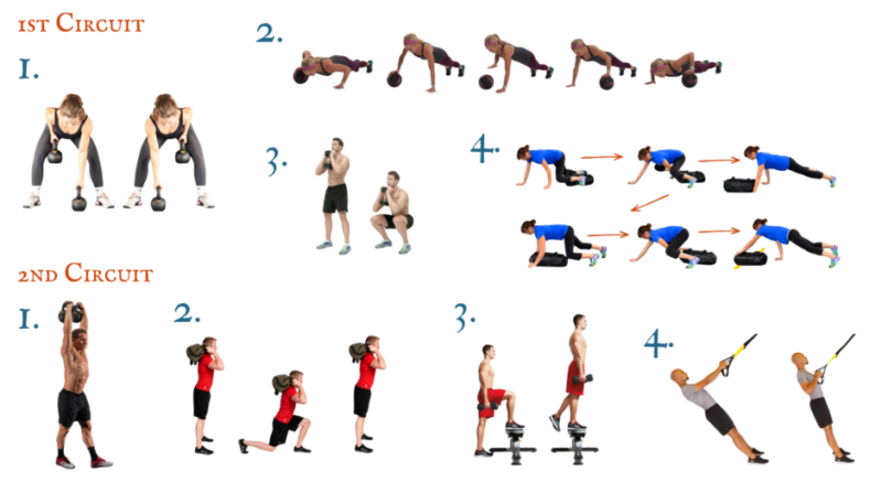 Strength and bodyweight exercise demonstrations for The Wicker Man workout, featuring the Burning Man and Cult challenges.