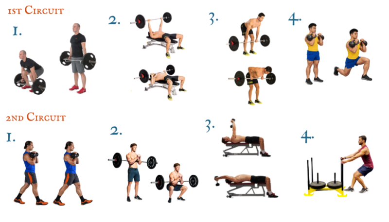 Heavy lifting, sandbag and loaded carry exercise demonstrations for The Draugr, a Norse-inspired strongman and strength endurance workout.