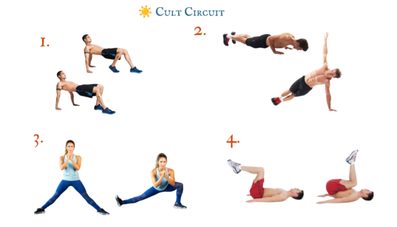 Strength and bodyweight exercise demonstrations for The Wicker Man workout, featuring the Burning Man and Cult challenges.
