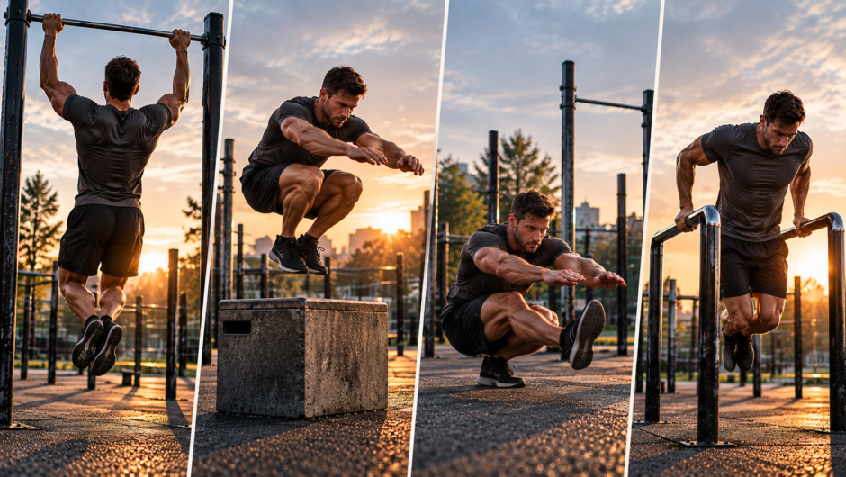 Bodyweight exercises, callisthenics, push-ups, squats, and no-equipment training.